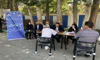 حضور رییس مرکز بهداشت غرب کرج در میز ارتباط مردمی  مصلی نماز جمعه کرج  